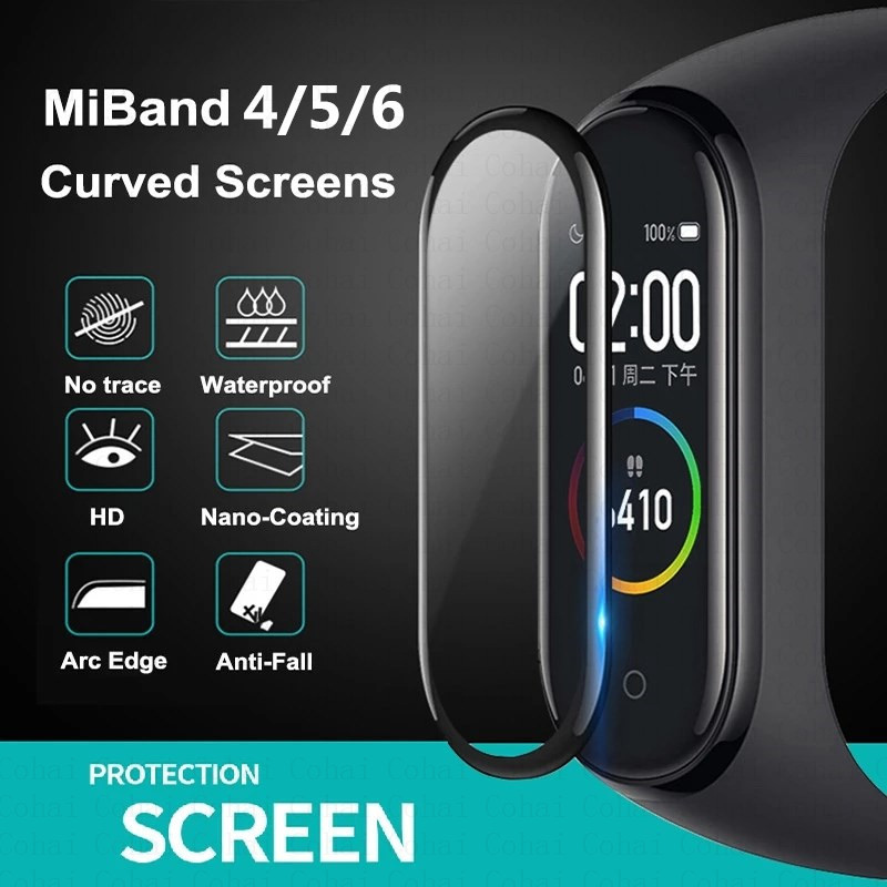 9D Tempered Glass For Xiaomi M - Health Wellness Bracelet ulasan dan harga