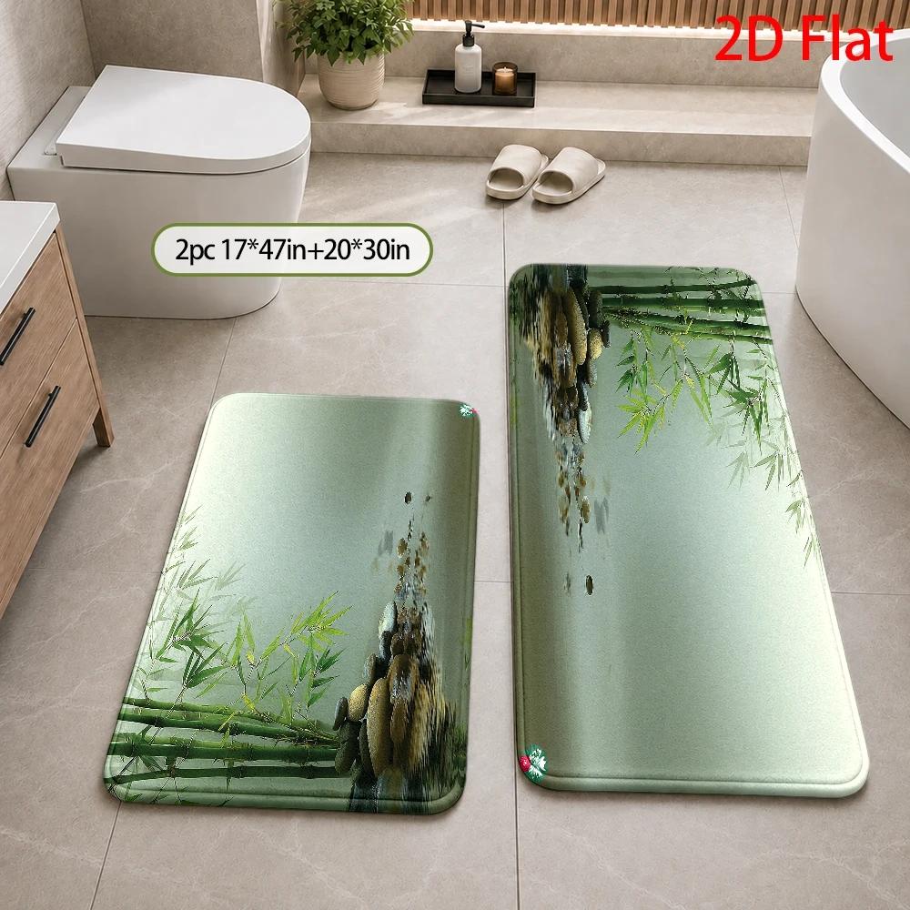 Waterproof Bathroom Bath Rug M - Bamboo Bath Mat ulasan dan harga