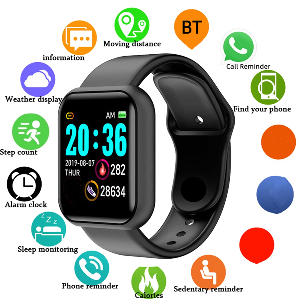Men Smart Watches Color Screen - Health Wellness Bracelet ulasan dan harga