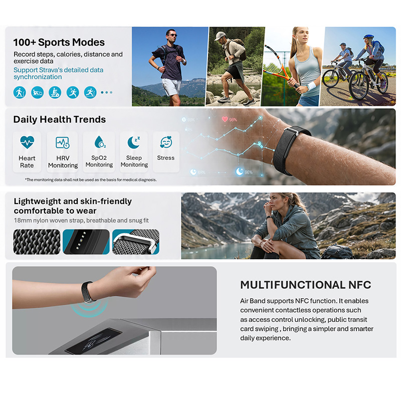 VALDUS Air Band Smart Bracelet - Health Wellness Bracelet ulasan dan harga
