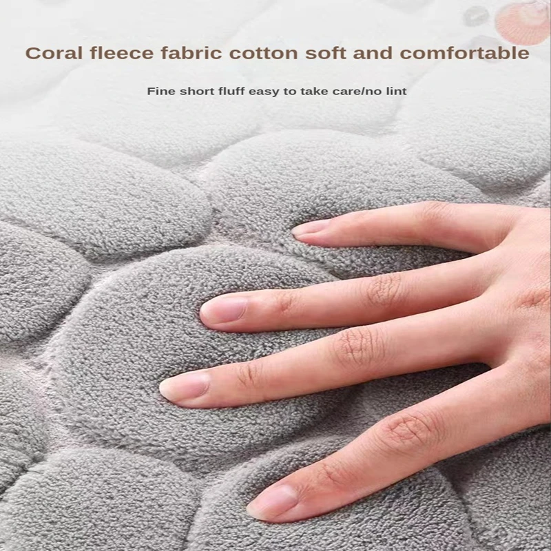 3D Non Slip Bathroom Mat Cobbl - Bamboo Bath Mat ulasan dan harga