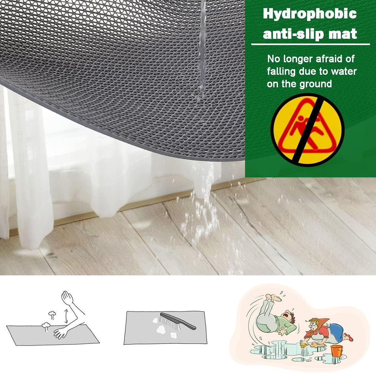 Minimalist Anti Slip Mat for B - Bamboo Bath Mat ulasan dan harga