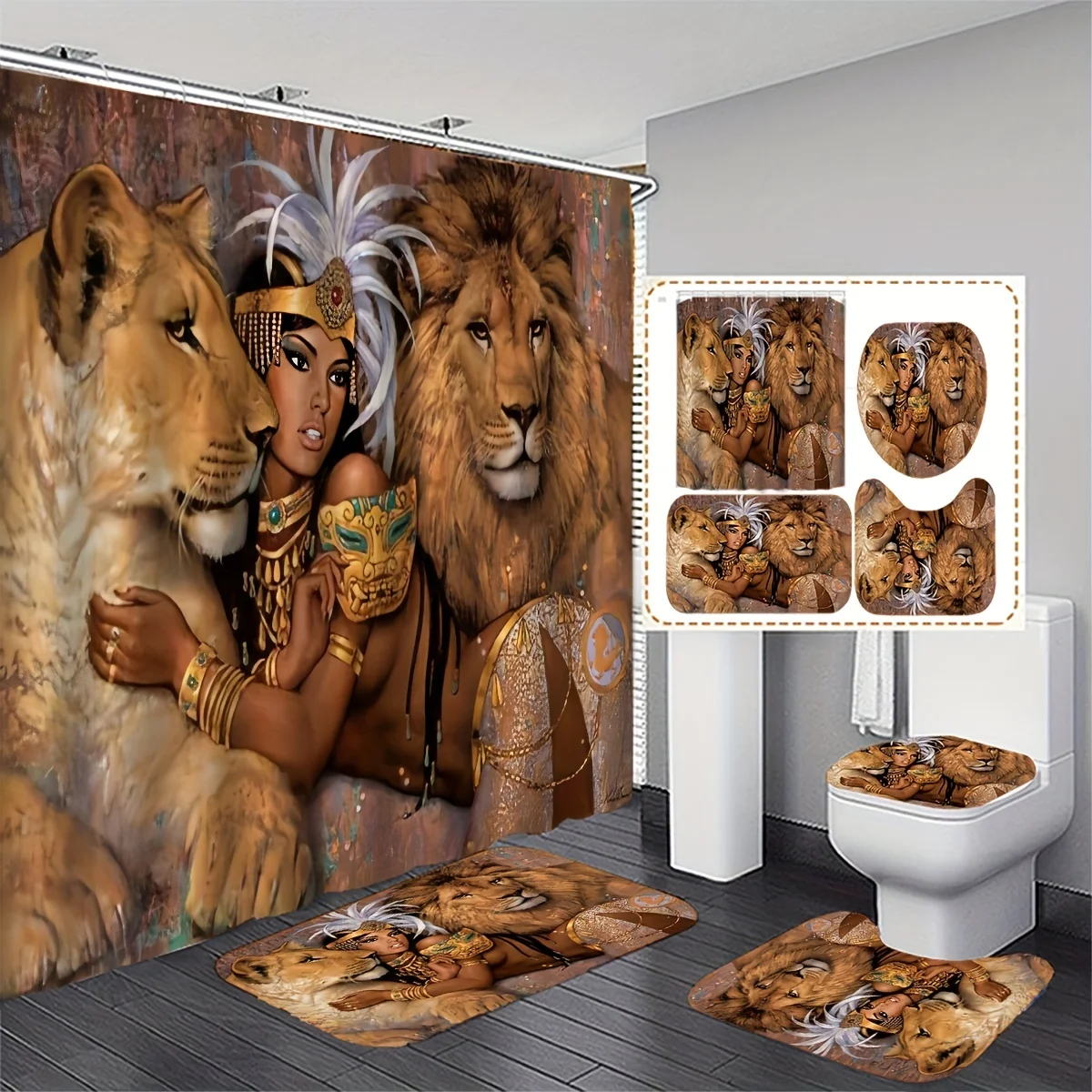 Regal Royal Lion and Queen Maj - Bamboo Bath Mat ulasan dan harga